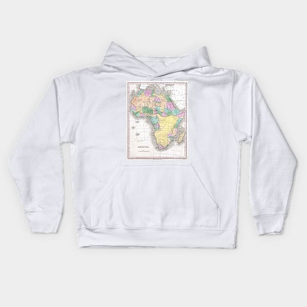 Vintage Map of Africa (1827) Kids Hoodie by Bravuramedia